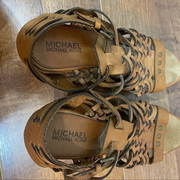 Michael Michael Kors Brown Gladiator Heels - Picture 10 of 13